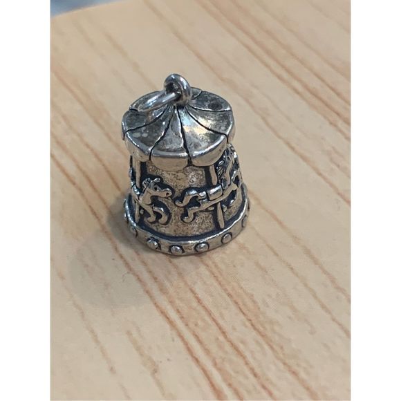 .925 Merry Go Round Sterling Silver Jewelry Charm #circus - Picture 3 of 4